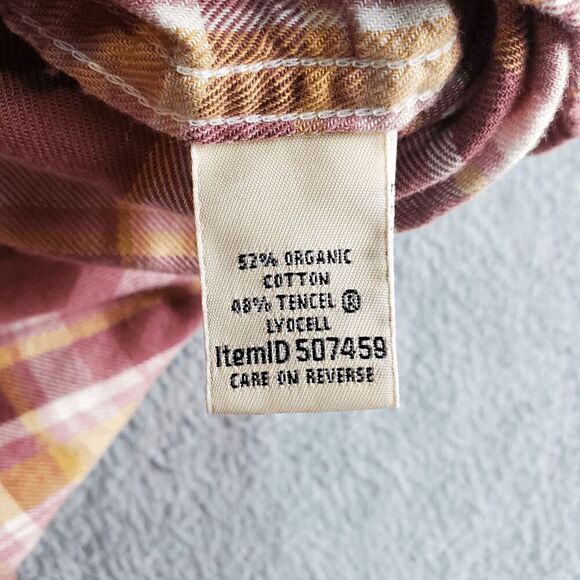 L.L. Bean Shirt Mens Medium Red Plaid Flannel Long Sleeve Collared Button Down - Picture 8 of 11